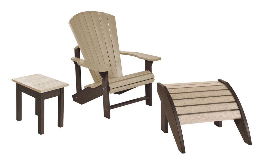 2-Toned Beige & Chocolate Resin Furniture by C.R. Plastic