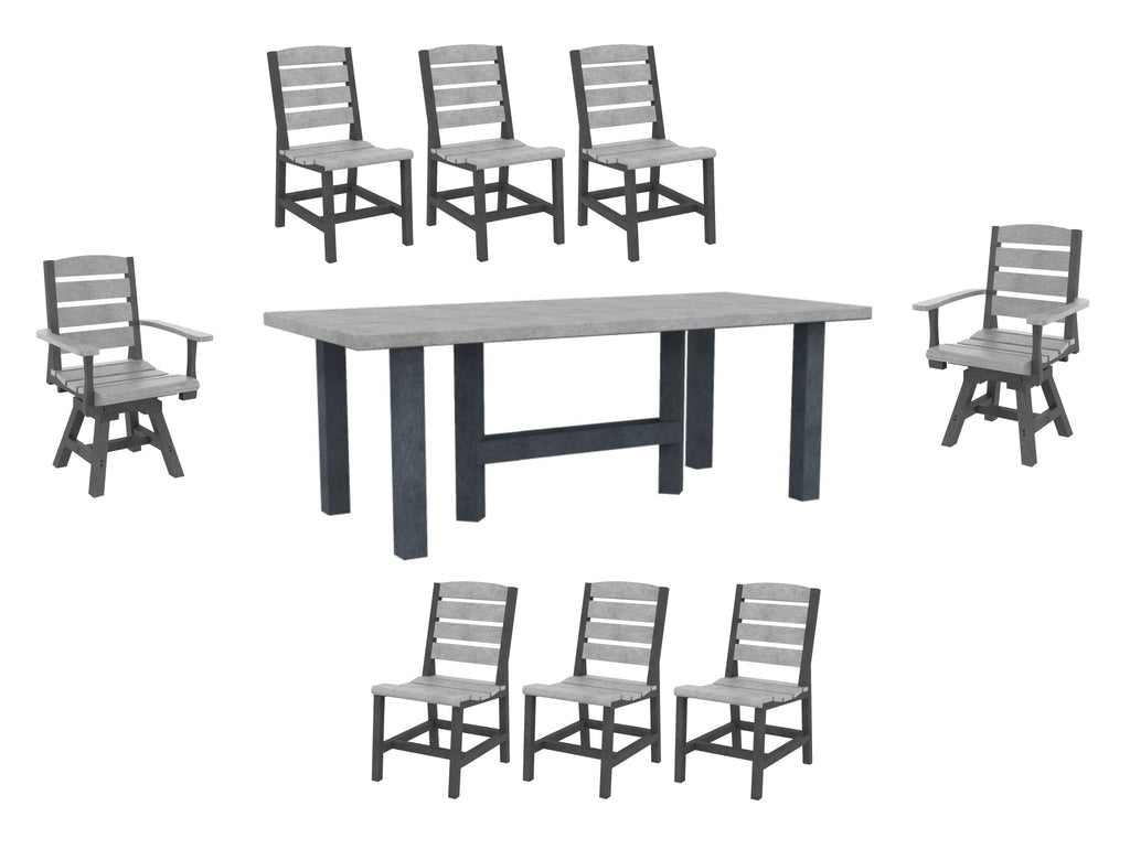 Light Grey & Slate Napa Resin Dining Collection