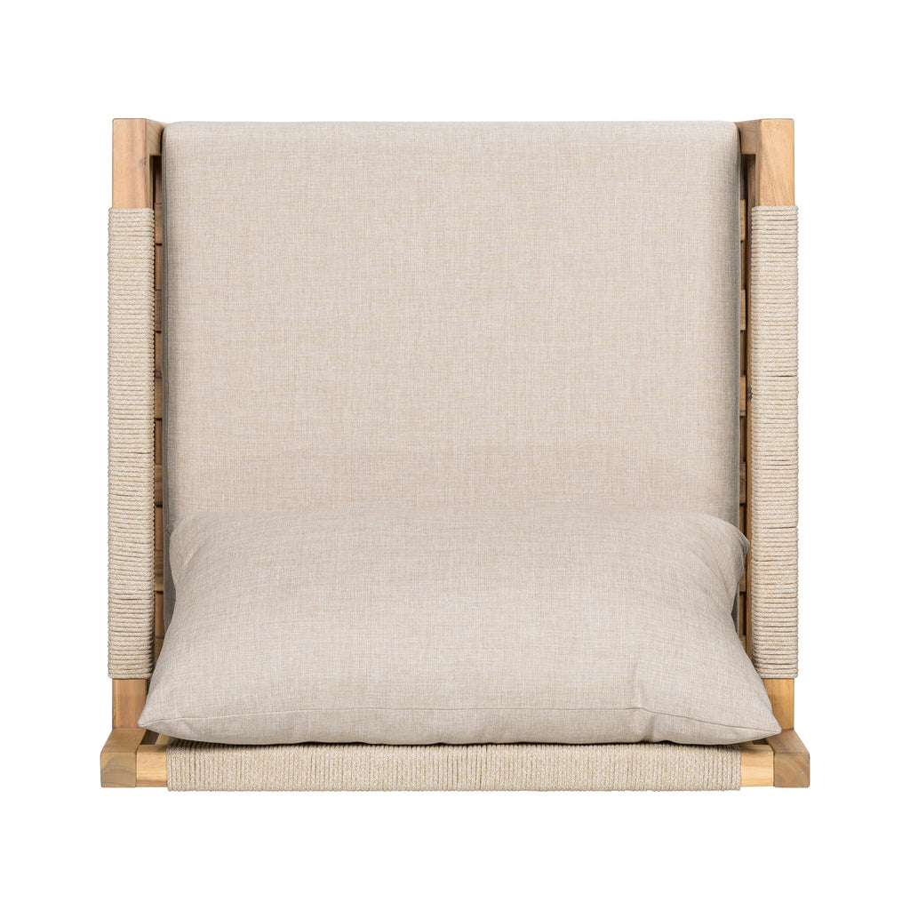 Driftwood Bay Acacia Wood & Beige Rope Outdoor Leisure Chair
