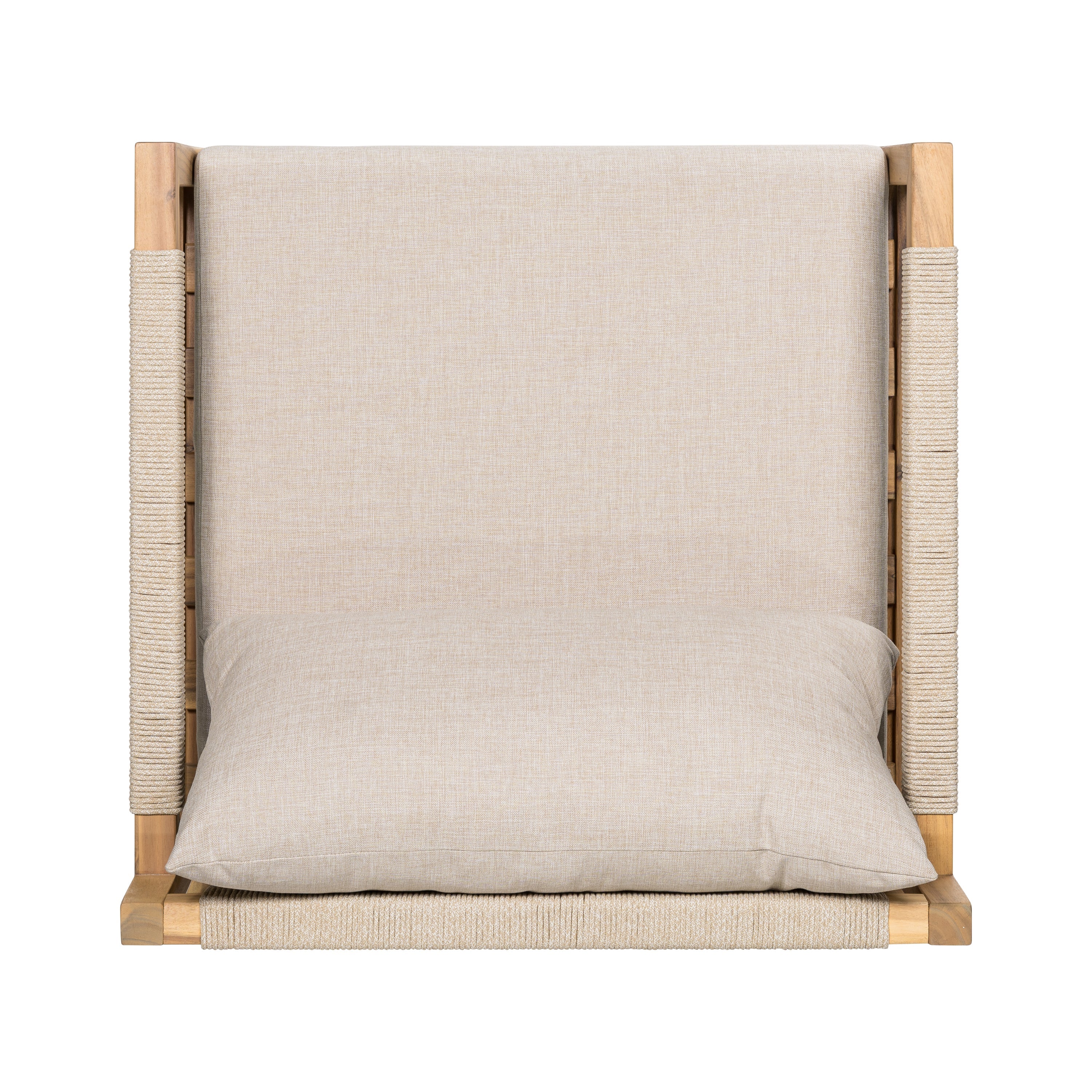 Driftwood Bay Acacia Wood & Beige Rope Outdoor Leisure Chair