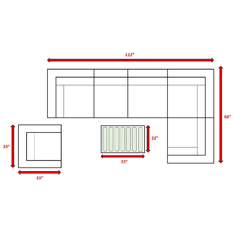 Pre-Assembled 7-Piece Rattan Sectional