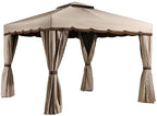 10' x 10' Rivel Soft Top Gazebo with Netting and Curtains by Sojag