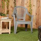 Big Easy® Gray High Back Resin Chair