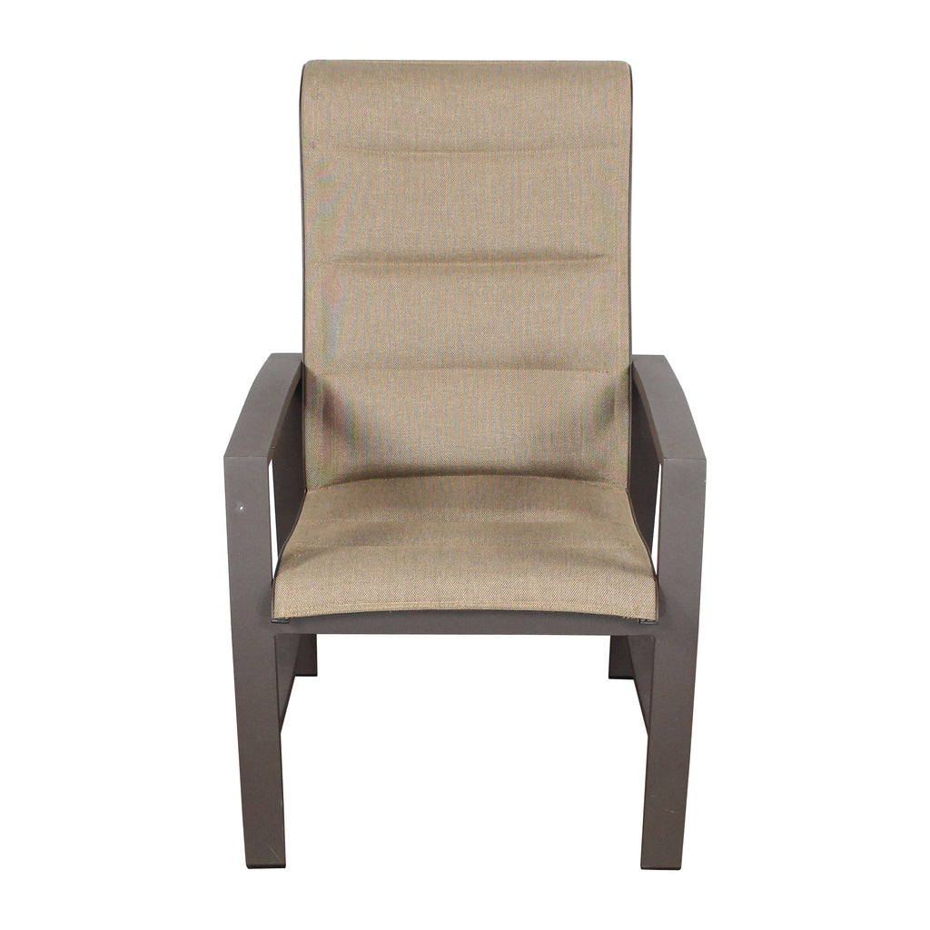 Horizon Brown & Tan Padded Sling Dining Set