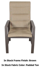 Horizon Brown & Tan Padded Sling Dining Set