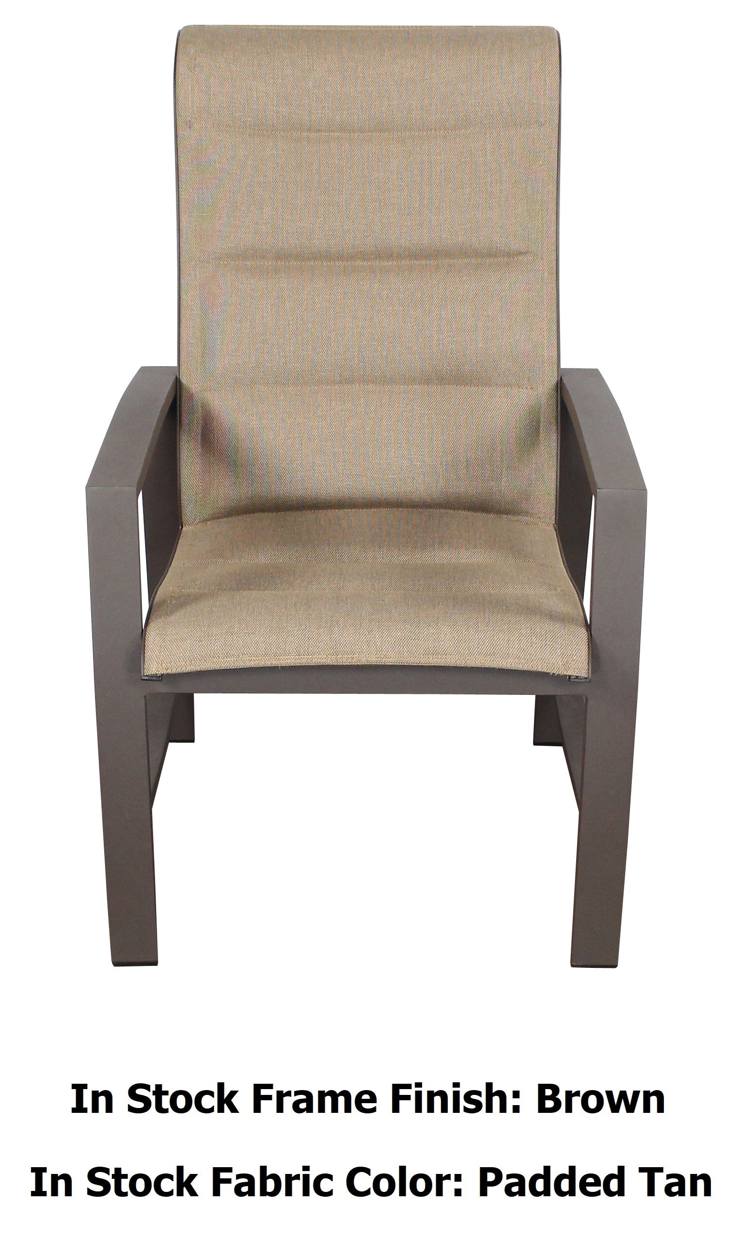Horizon Brown & Tan Padded Sling Dining Set