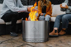 HotShot Explorer Portable Low Smoke 19.5" Round Wood-Burning Fire Pit with Carry Bag
