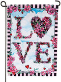 LOVE in the Clouds Suede Reflections Garden Flag
