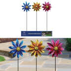 Floral Wind Spinner Garden Stake
