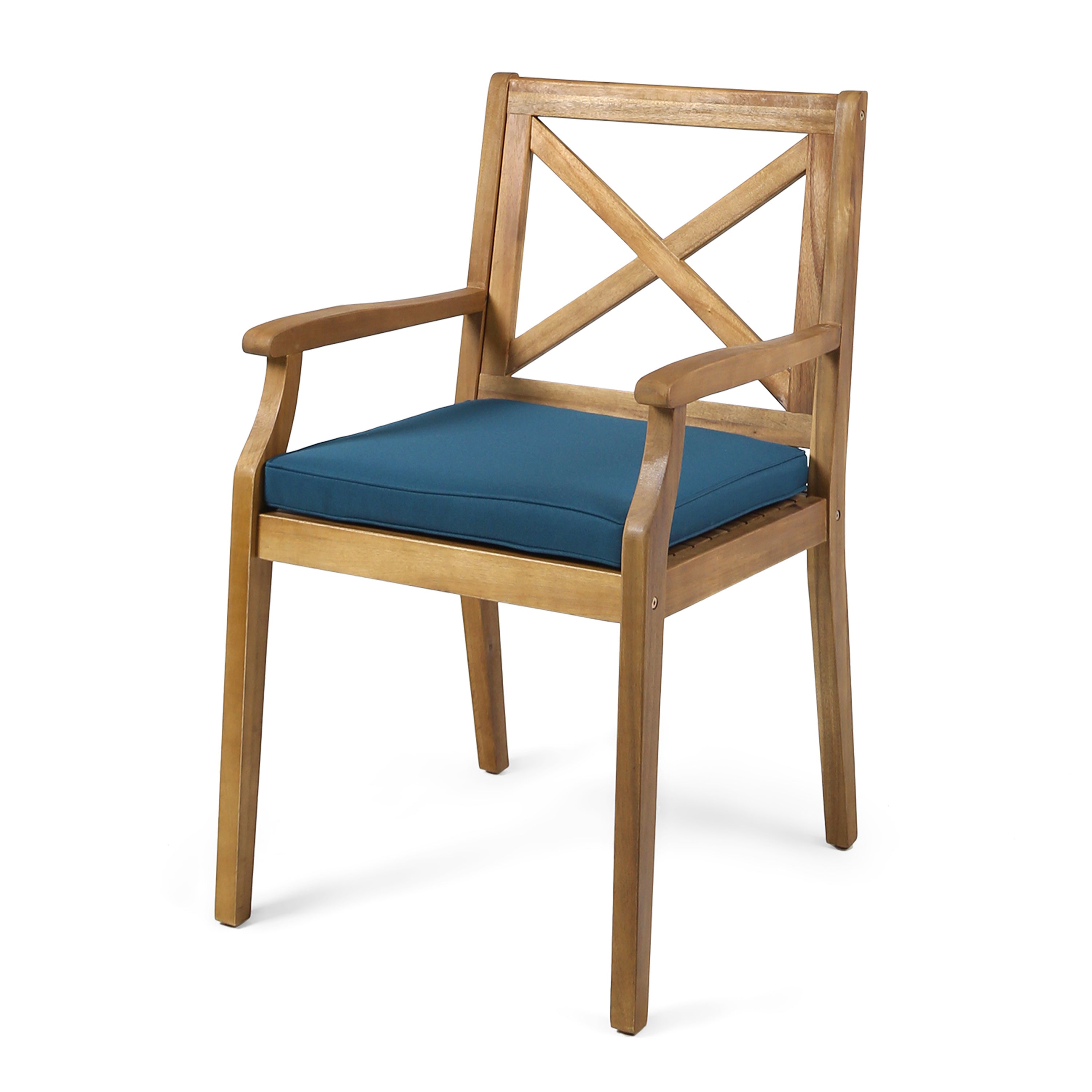 Perla Outdoor Dining Chairs with Cushions, Set of 2