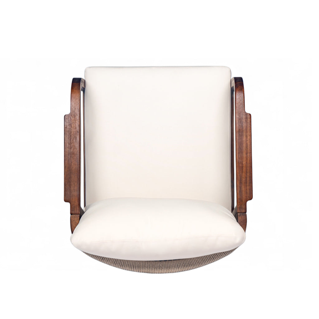 Calder Outdoor Lounge Chair with Woven Backrest