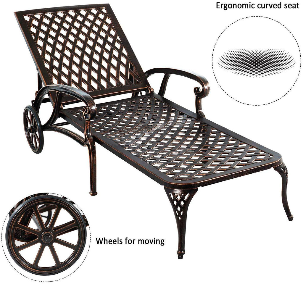 Aluminium Cast Lounge Chaise