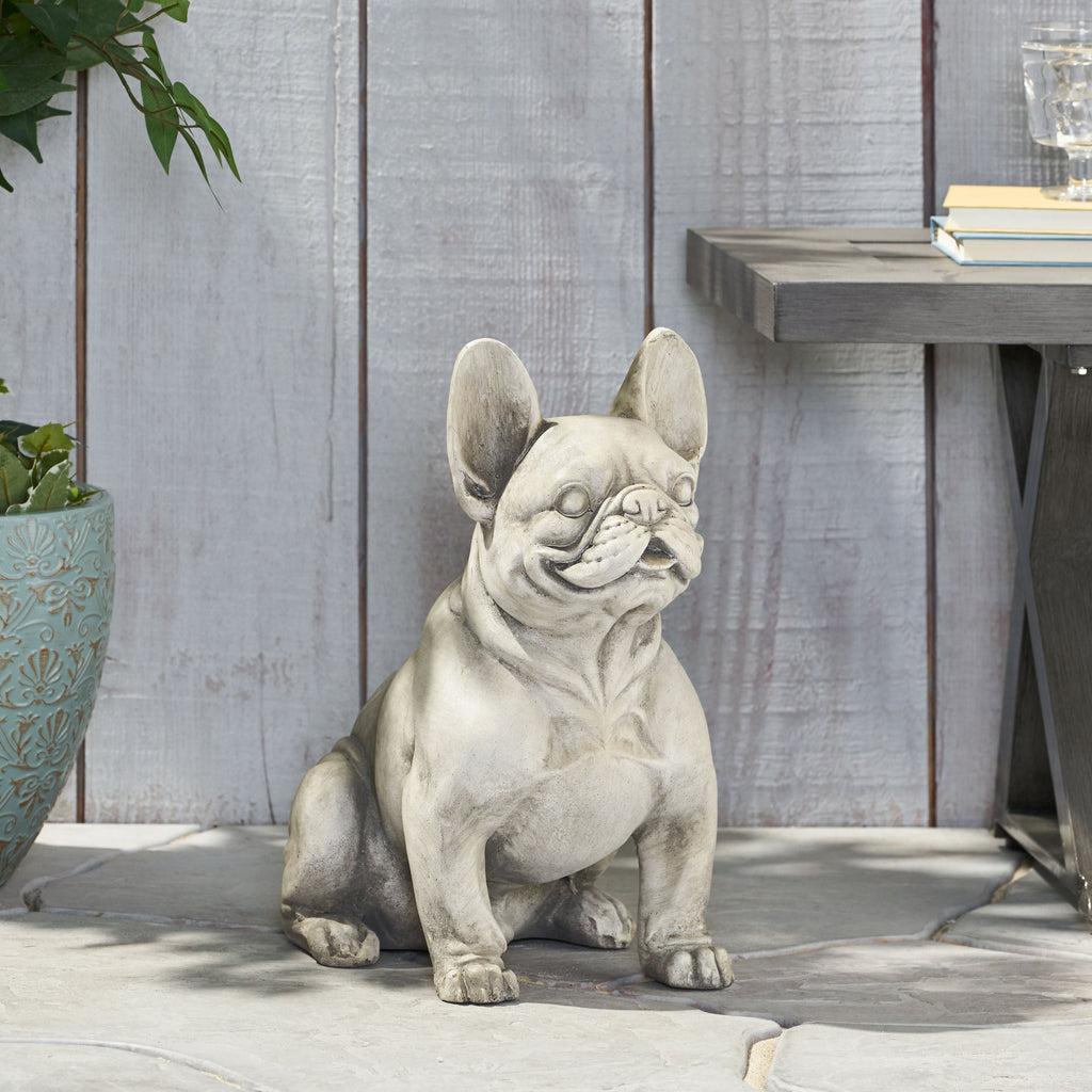 Louise Outdoor French Bulldog Garden Statue