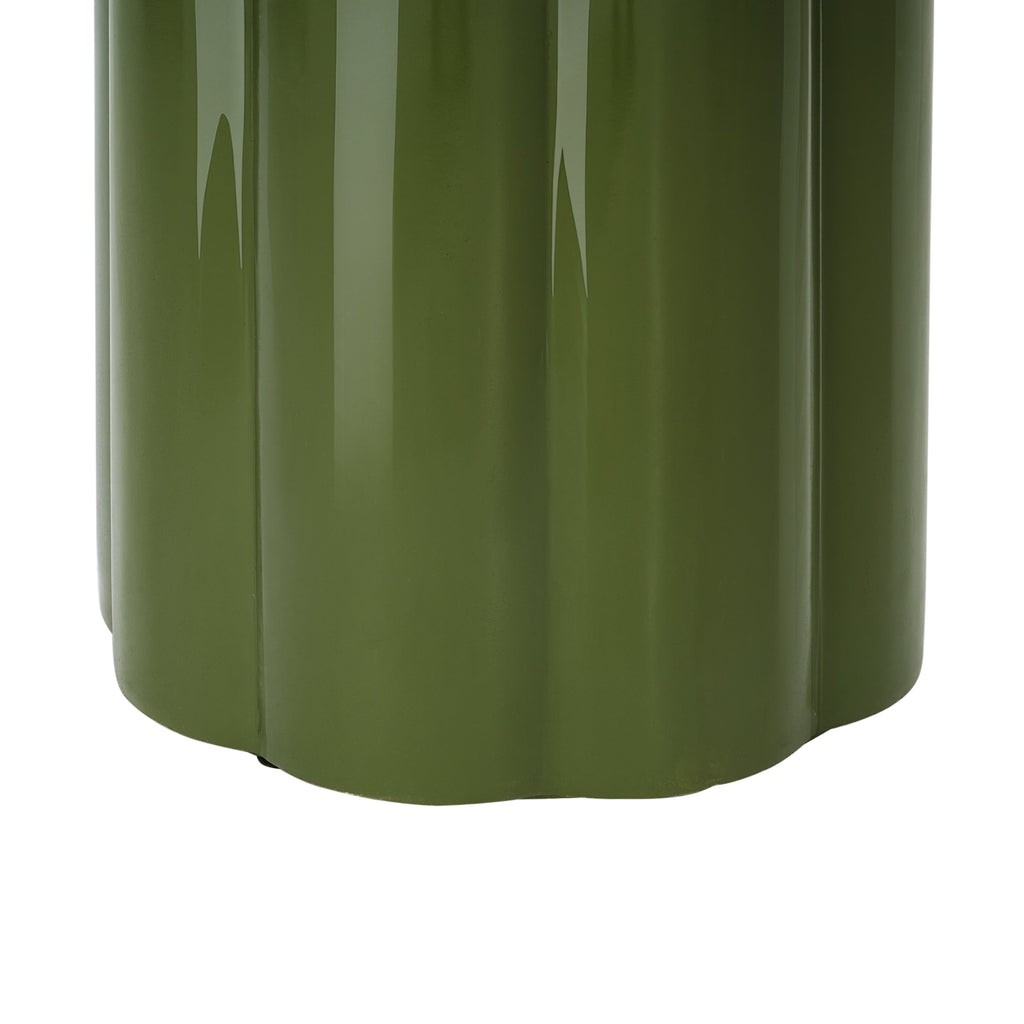 High-Gloss Magnesium Oxide Outdoor Side Table