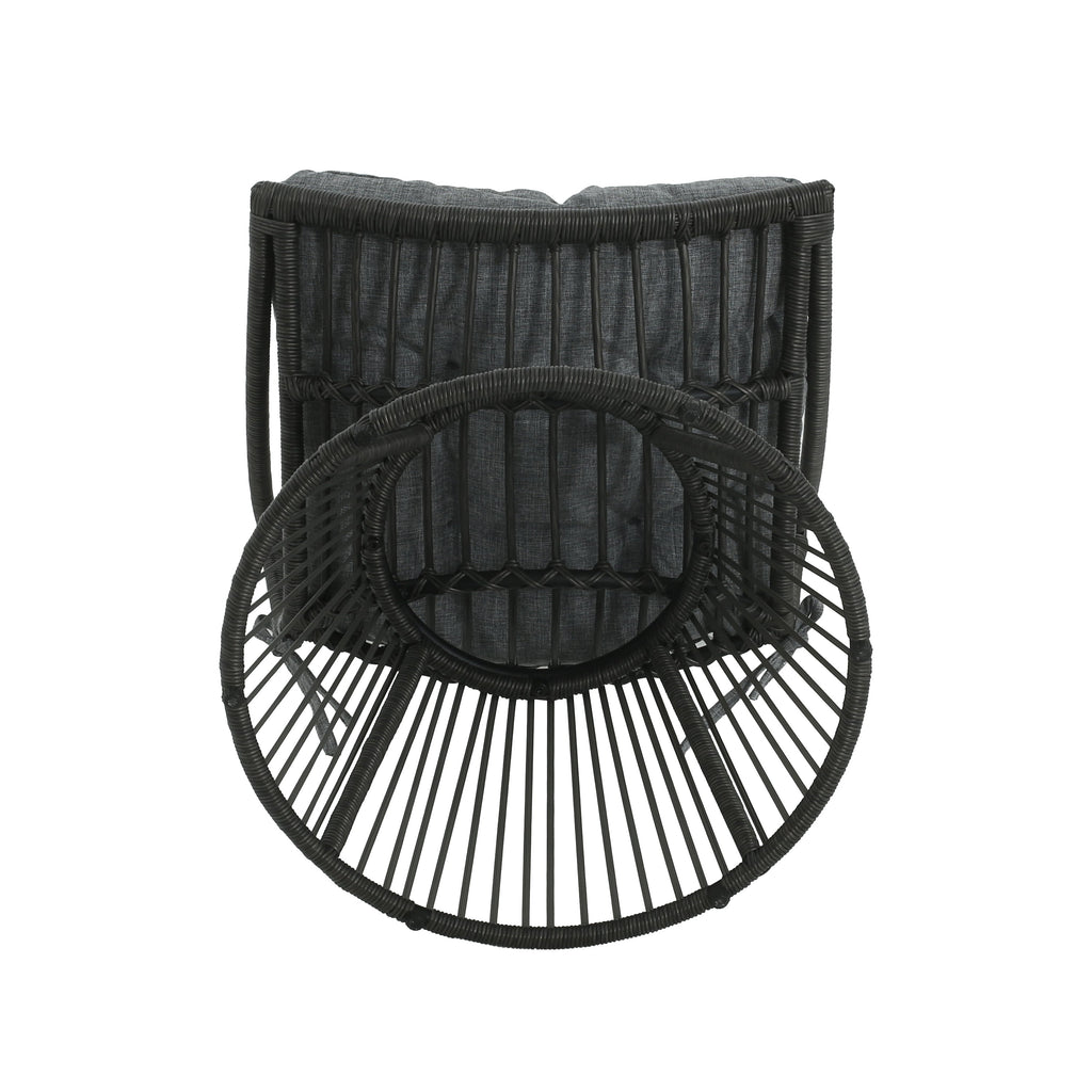 Strontianite Outdoor Rattan Chair with High Back Design