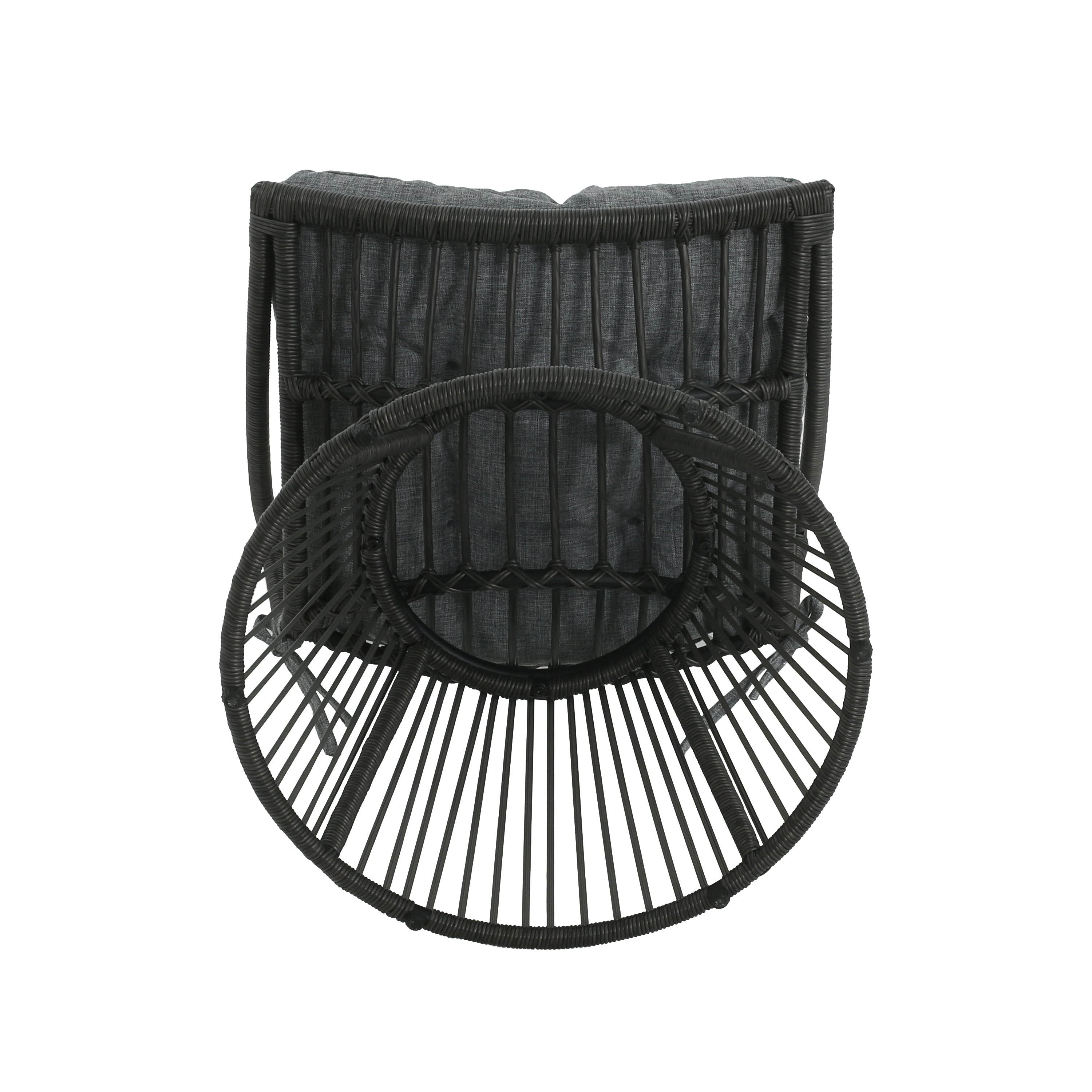 Strontianite Outdoor Rattan Chair with High Back Design