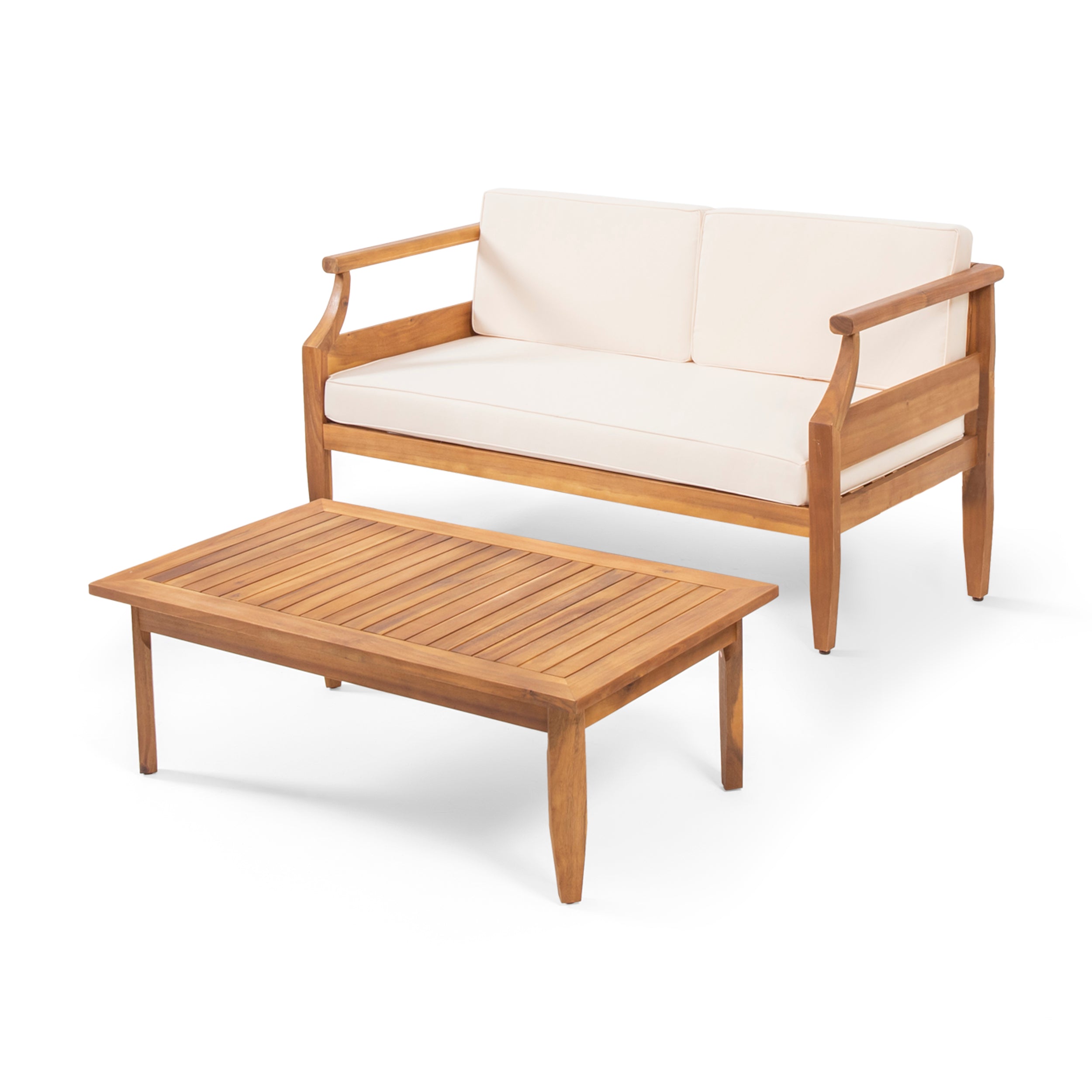 Aston 2 Piece Outdoor Patio Conversation Seating Set