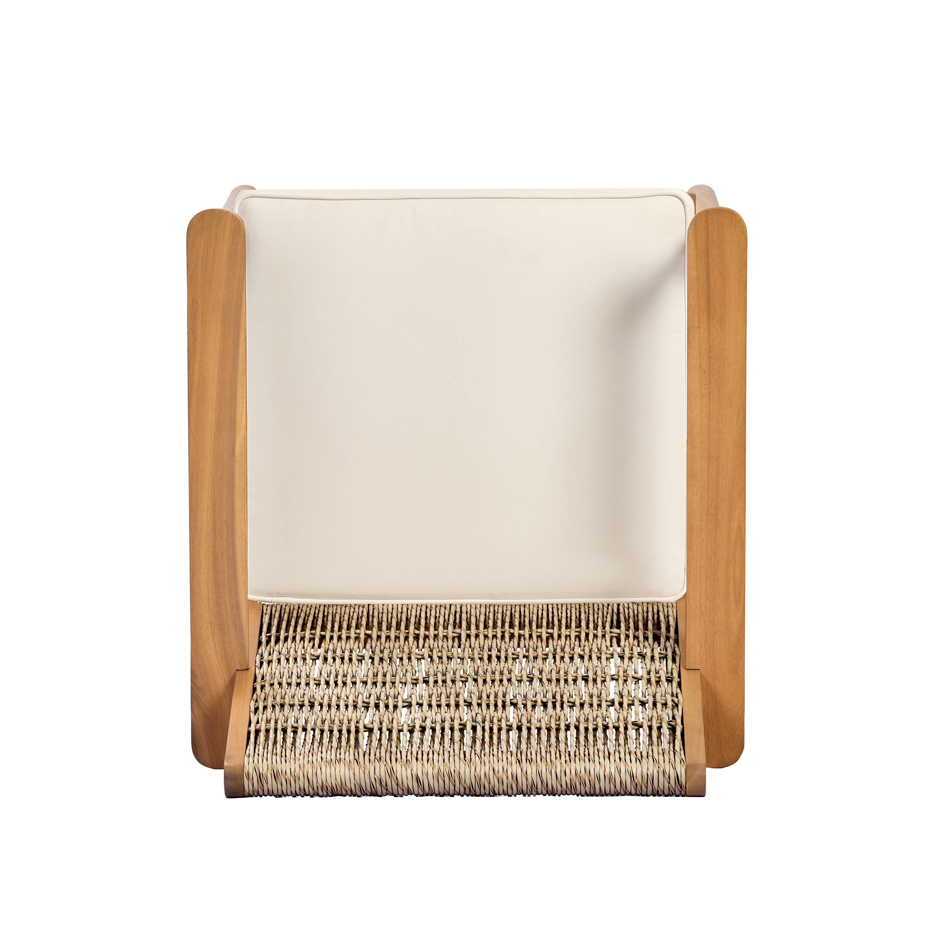 Miles Acacia Wood & Wicker Rattan Woven Dining Chairs, Set of 2
