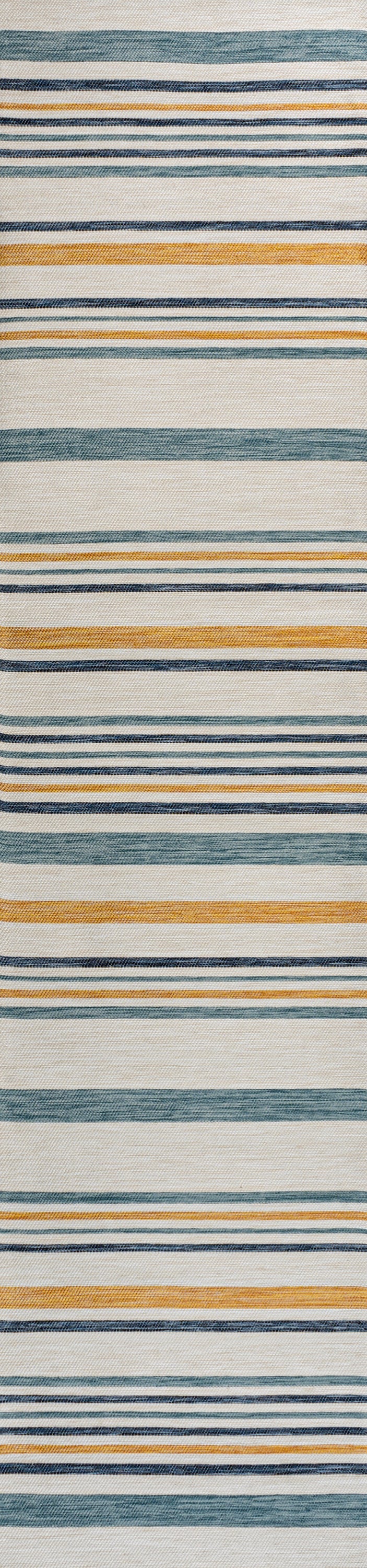 Janus Classic Coastal Ticking Stripe Reversible Machine-Washable Indoor/Outdoor Runner Rug