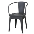 Pursuant 3-Piece Iron Bistro Set with Round Table and 2 Curved Back Chairs
