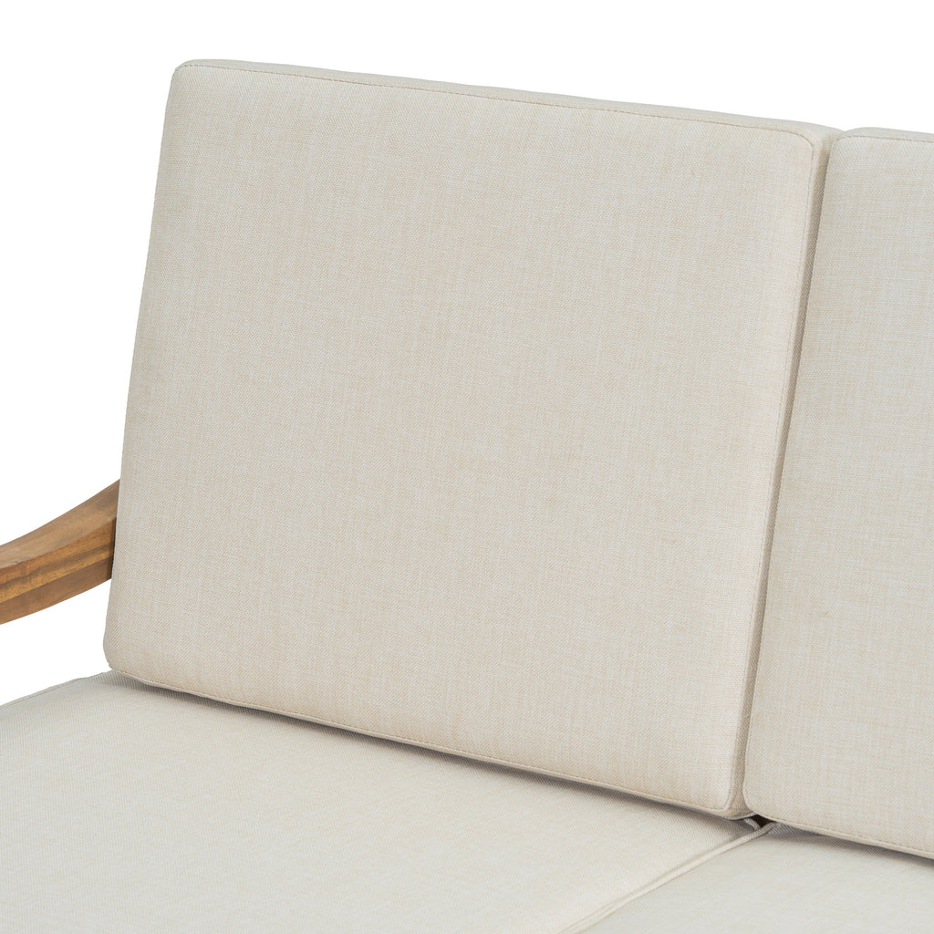 Islewood Acacia Wood Outdoor Loveseat with Cushions