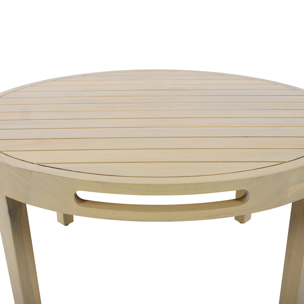 Millie Outdoor Acacia Wood Loveseat & Coffee Table Set
