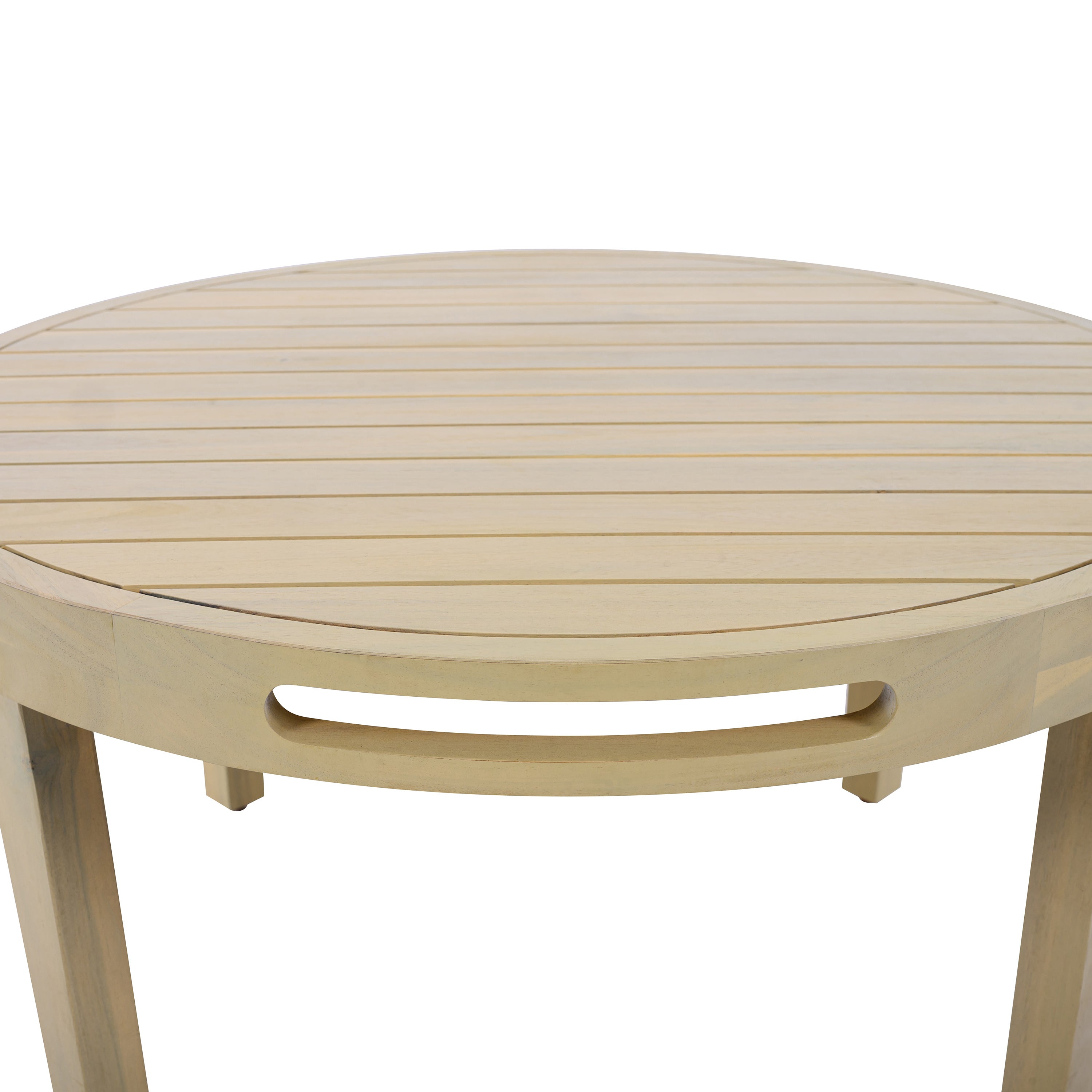 Millie Outdoor Acacia Wood Loveseat & Coffee Table Set