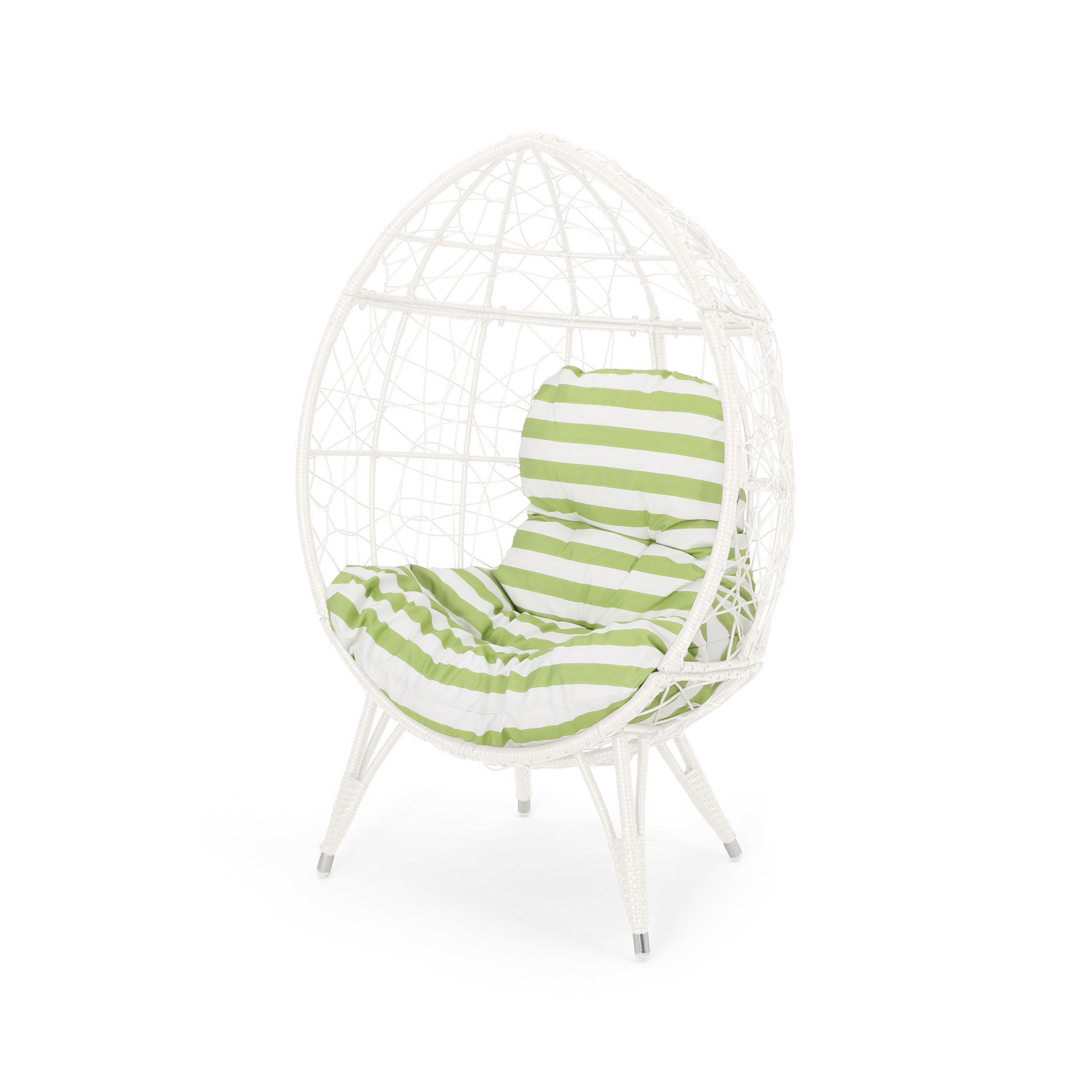 Outdoor Chair with Teardrop Shape and Mesh Design