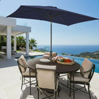 6.5 x 10 ft Rectangular Patio Umbrella with Crank, Base Not Included