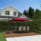 10'X10' Square Cantilever Umbrella with Center Pole, Base Not Included