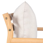 Indira Outdoor Acacia Wood Club Chair with Water-Resistant Cushion