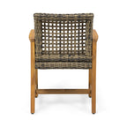 Hampton Outdoor Rattan Dining Chairs, Set of 2