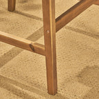 Perla Outdoor Acacia Wood Barstools, Set of 2