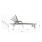 Wavellite Outdoor Chaise Lounges with Aluminum Frame and Mesh Seating