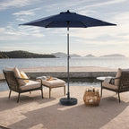 9' Outdoor Patio Umbrella Outdoor Table Umbrella with Push Button Tilt and Crank, Base Not Included