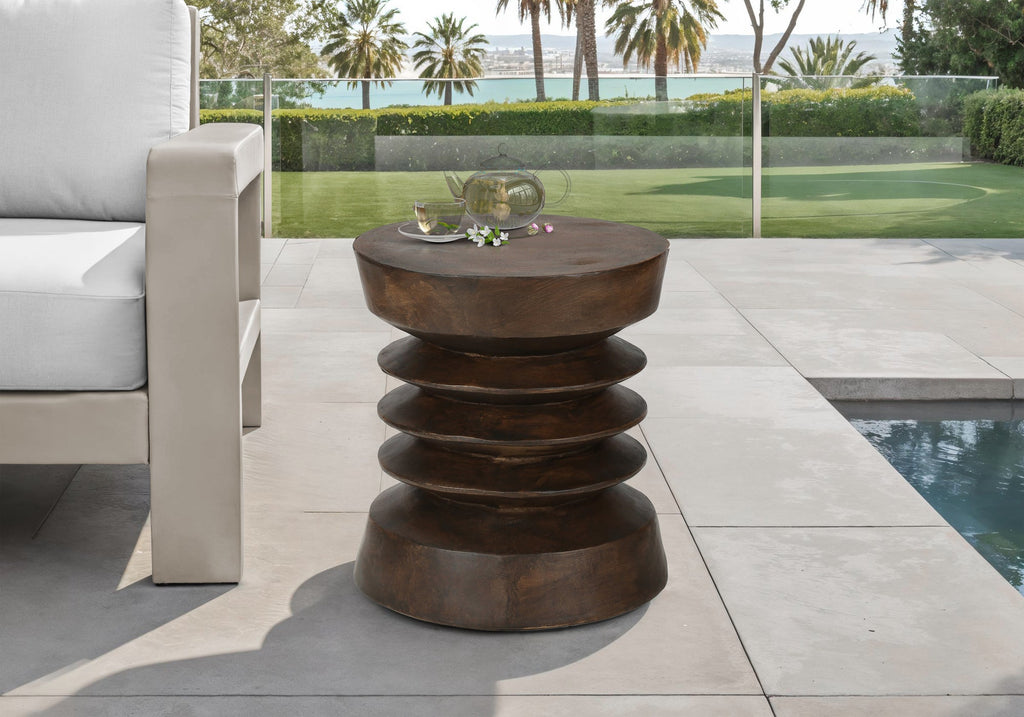 Modern Drum Indoor Outdoor Accent Table