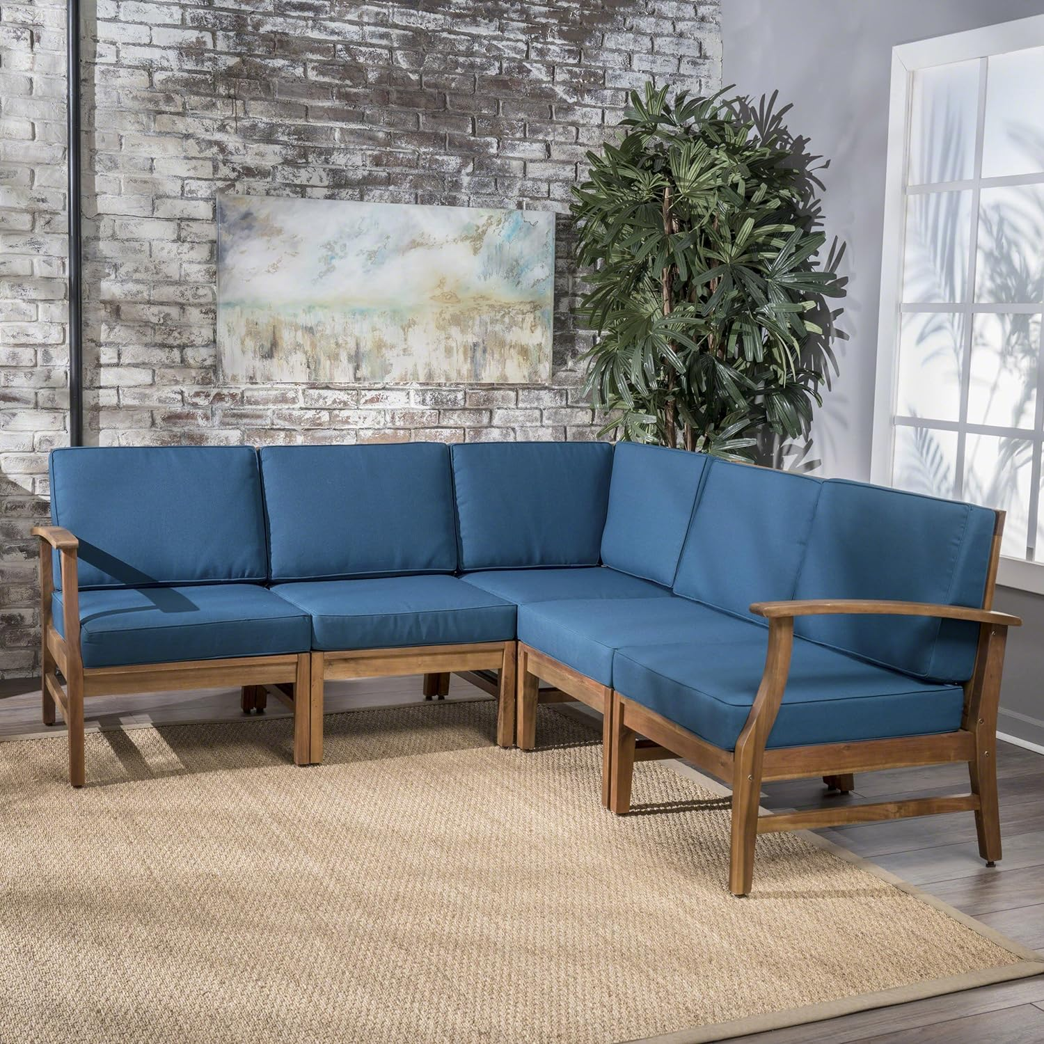 Perla Outdoor L-Shape Sectional Sofa