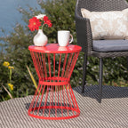 16" Outdoor Stainless Steel Colorpop Side Table