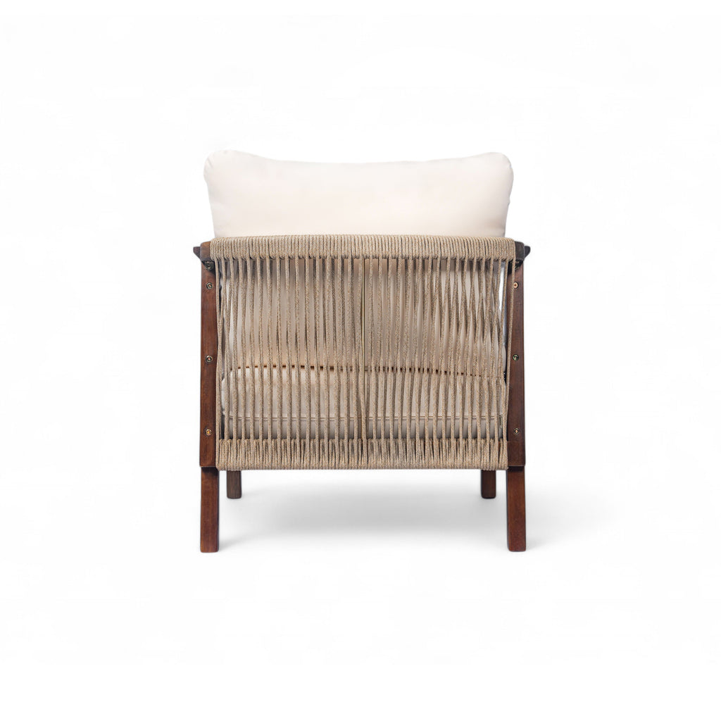 Calder Outdoor Lounge Chair with Woven Backrest