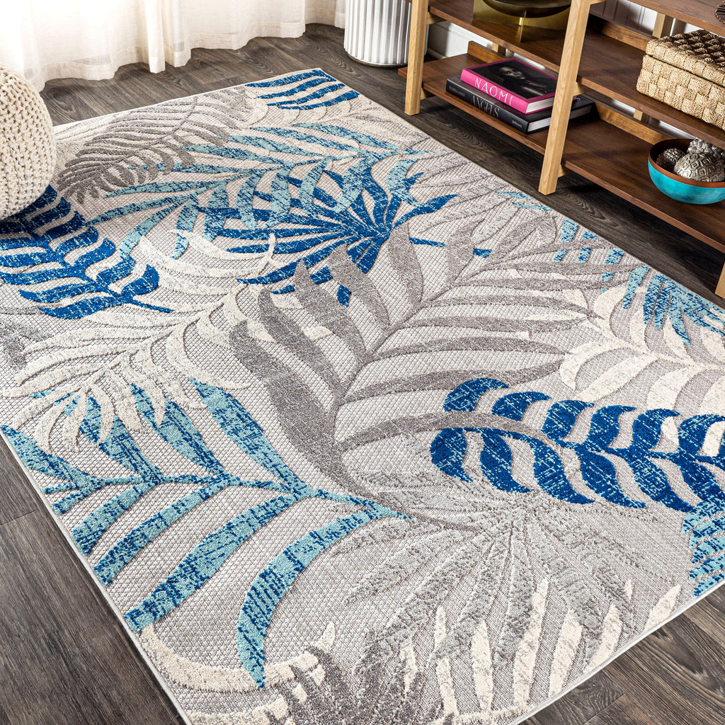 Tropics Palm Leaves Indoor/Outdoor Area Rug