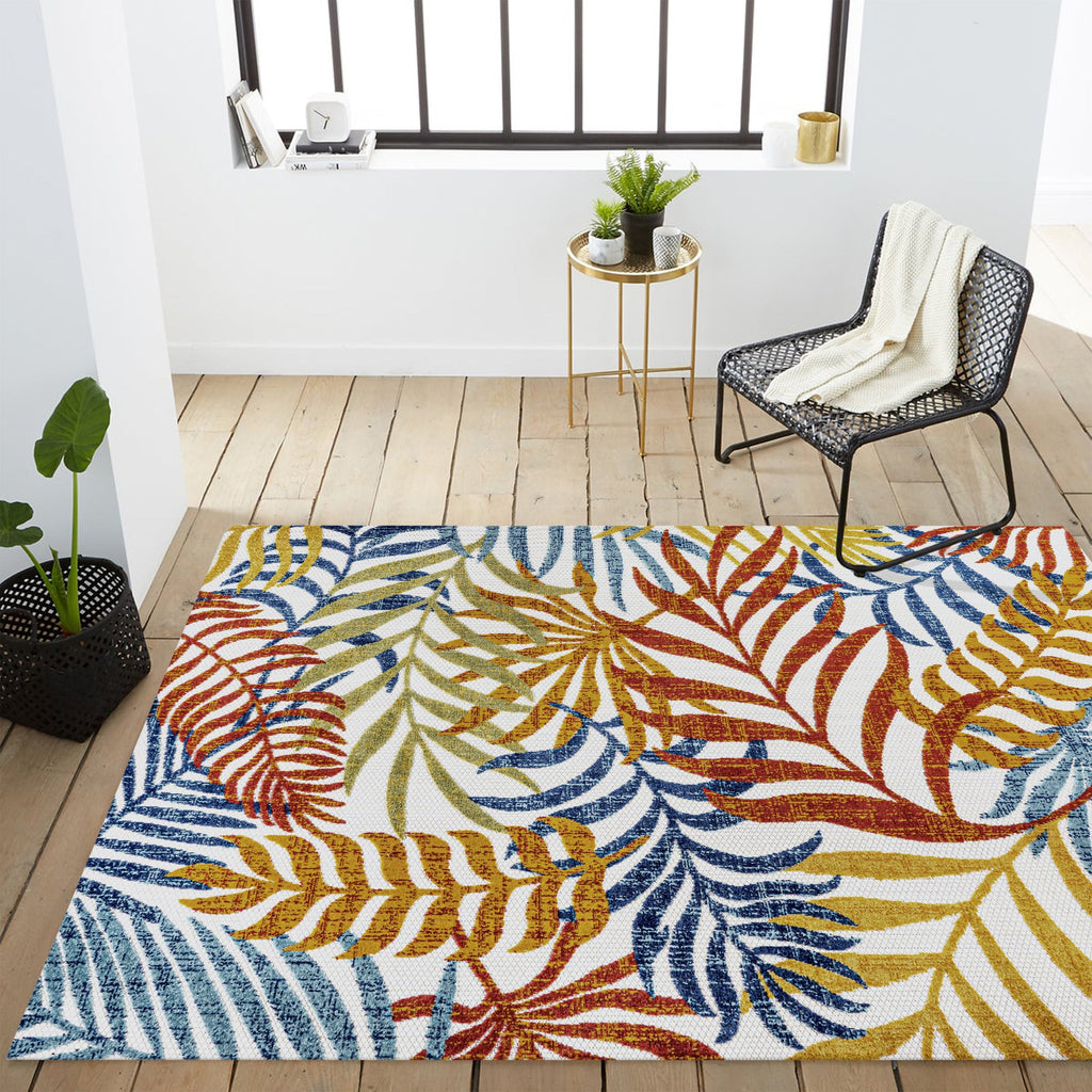 Tropics Palm Leaves Indoor/Outdoor Area Rug