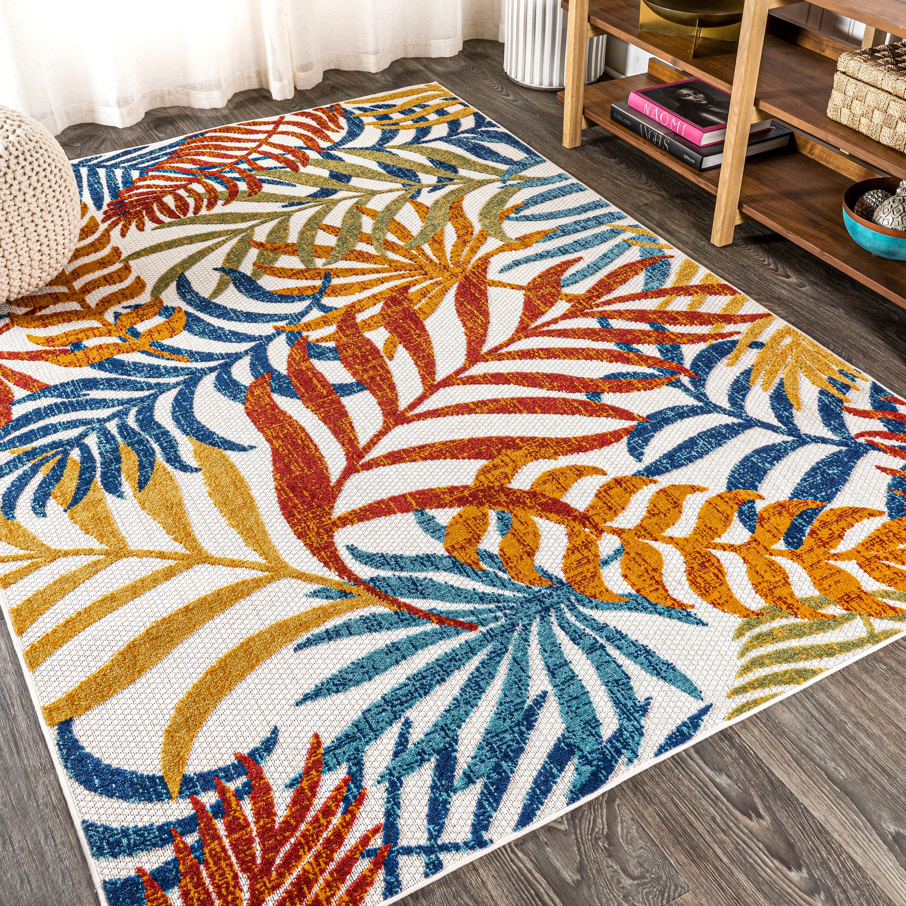 Tropics Palm Leaves Indoor/Outdoor Area Rug