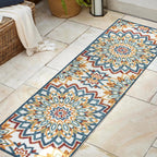 Flora Abstract Bold Mandala High-Low Indoor/Outdoor Area Rug