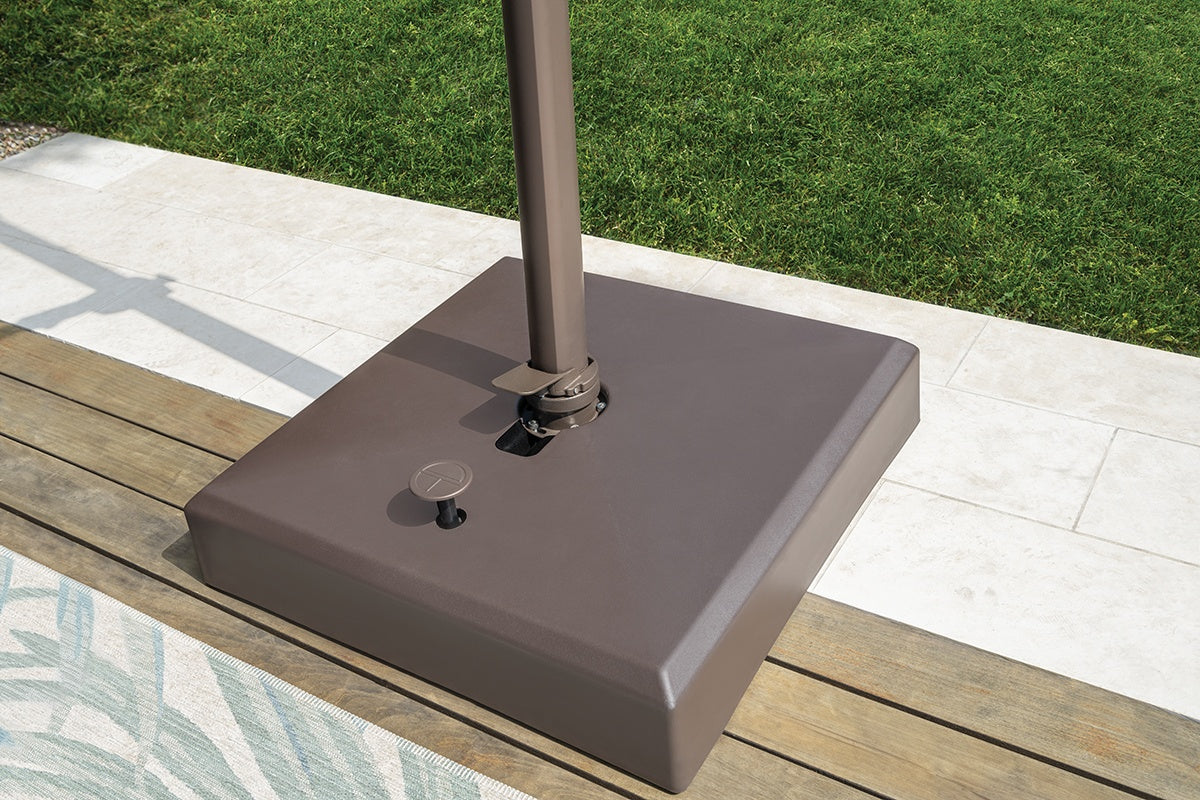 11.5' Octagon Cantilever Bronze Frame Toffee Canopy Umbrella