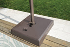 10' Square Cantilever Bronze Frame Toffee Canopy Umbrella