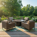 Remy Wicker Cushioned Seating and Chat Set