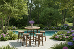 Beige & Chocolate Counter Height Resin Furniture by C.R. Plastic
