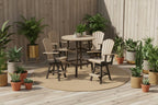 Beige & Chocolate Counter Height Resin Furniture by C.R. Plastic