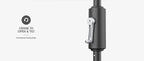 11' Flex Auto Tilt Market Black Frame Boulder Canopy Umbrella Thin Pole