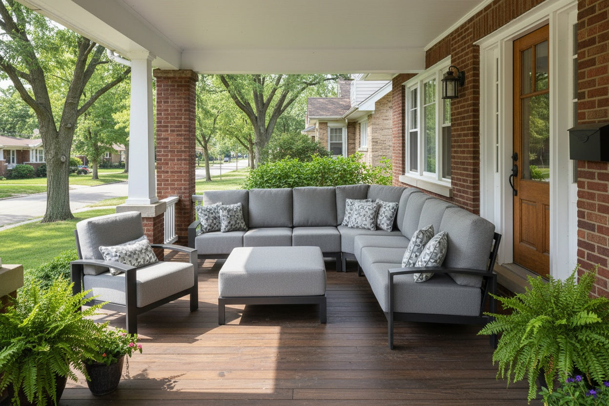 Saddlebrook Cushioned Patio Sectional Deep Seating Sets